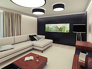 Średni czarny szary salon, styl glamour - zdjęcie od PX3 Pracownia Projektowa Prokopowicz