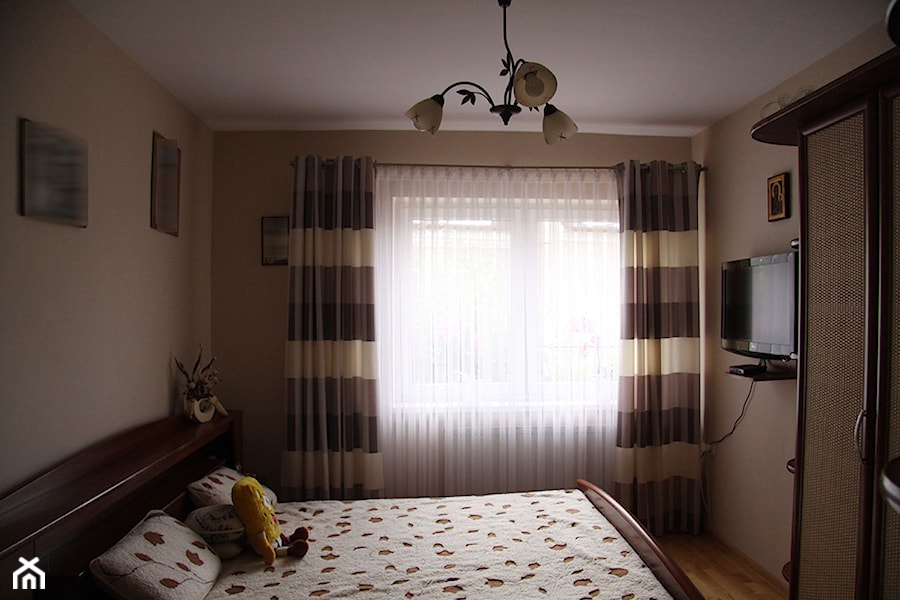Kobieca sypialnia - Średnia beżowa sypialnia - zdjęcie od PX3 Pracownia Projektowa Prokopowicz