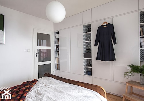 Mieszkanie Art Deco - Średnia biała sypialnia, styl vintage - zdjęcie od PX3 Pracownia Projektowa Prokopowicz