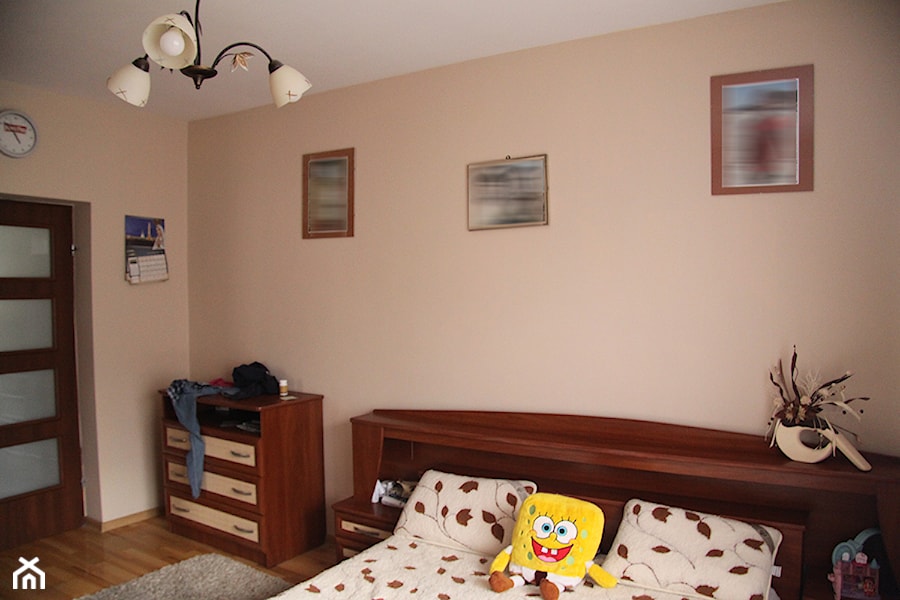 Kobieca sypialnia - Średnia beżowa sypialnia, styl tradycyjny - zdjęcie od PX3 Pracownia Projektowa Prokopowicz