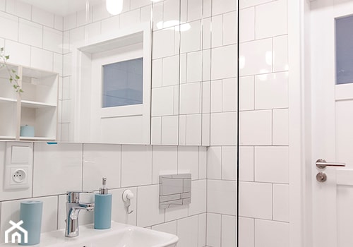 Pastelowe mieszkanie na wynajem - Mała łazienka, styl skandynawski - zdjęcie od PX3 Pracownia Projektowa Prokopowicz