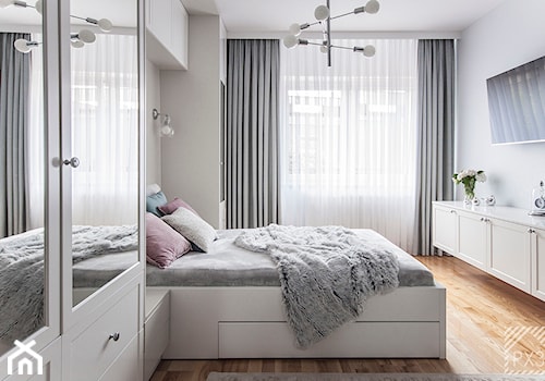 Kobieca sypialnia - Średnia biała sypialnia, styl tradycyjny - zdjęcie od PX3 Pracownia Projektowa Prokopowicz