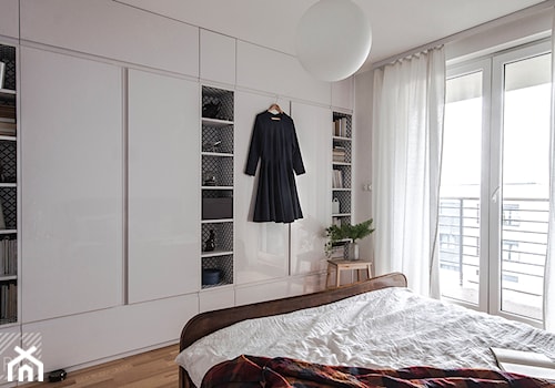 Mieszkanie Art Deco - Średnia biała sypialnia, styl glamour - zdjęcie od PX3 Pracownia Projektowa Prokopowicz