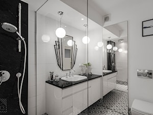 Mieszkanie Art Deco - Średnia na poddaszu bez okna łazienka, styl glamour - zdjęcie od PX3 Pracownia Projektowa Prokopowicz