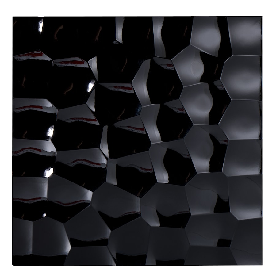 Panel dekoracyjny 3D (kolor czarny w połysku) - płyta MDF - zdjęcie od Meble Olikar