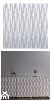 Panel dekoracyjny 3D (kolor biały w połysku) - płyta MDF - zdjęcie od Meble Olikar - Homebook