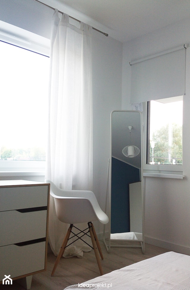 Mieszkanie pokazowe- Rotmanka - Sypialnia, styl skandynawski - zdjęcie od idea projekt