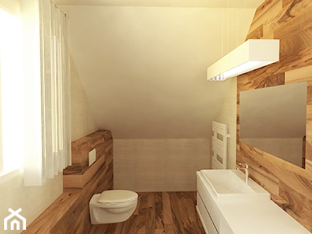 Aranżacje wnętrz - Łazienka: Koncepcja łazienki w drewnie - Łazienka, styl nowoczesny - idea projekt. Przeglądaj, dodawaj i zapisuj najlepsze zdjęcia, pomysły i inspiracje designerskie. W bazie mamy już prawie milion fotografii!