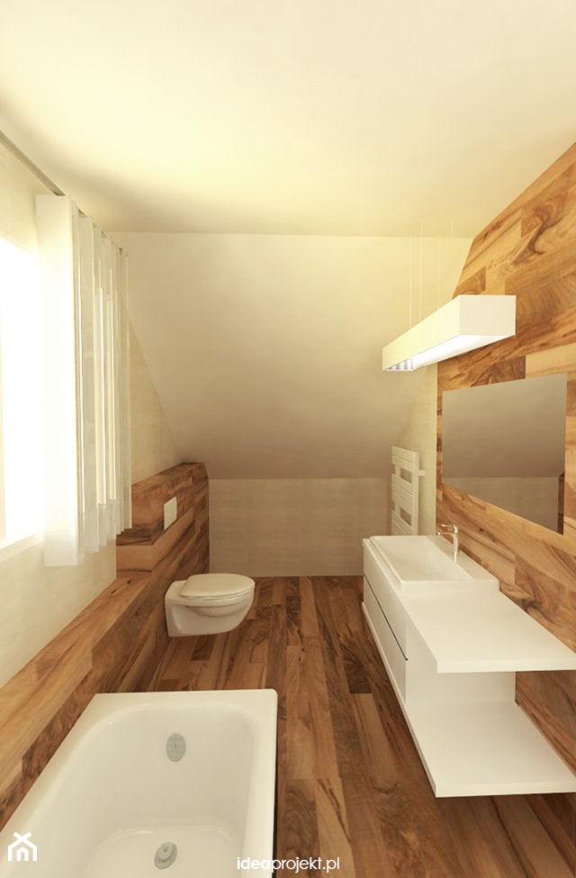 Koncepcja łazienki w drewnie - Łazienka, styl nowoczesny - zdjęcie od idea projekt