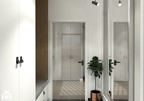 Mieszkanie letnie - Średni szary hol / przedpokój, styl nowoczesny - zdjęcie od idea projekt