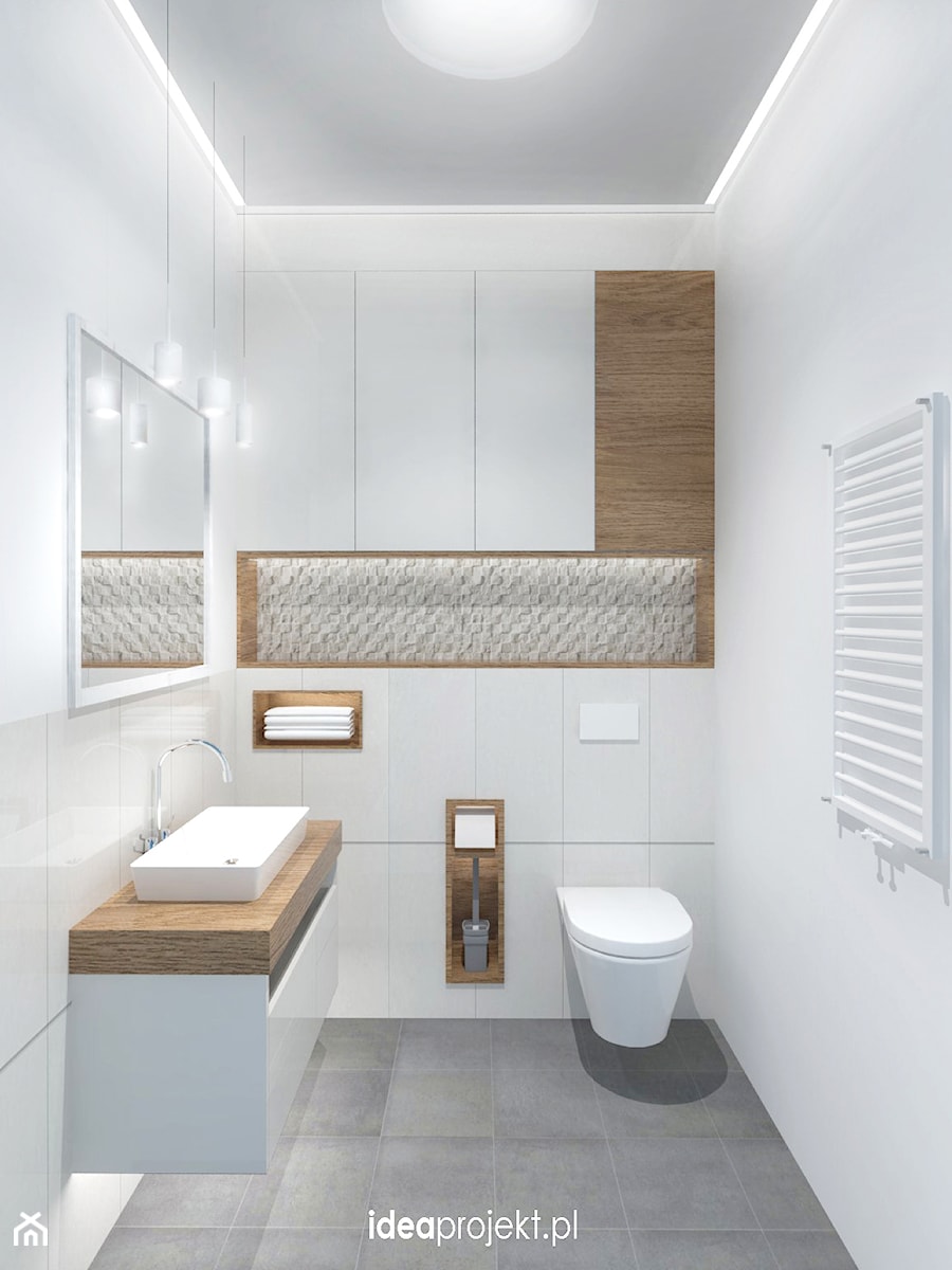 Kilka opcji na jedną toaletę - Łazienka, styl skandynawski - zdjęcie od idea projekt