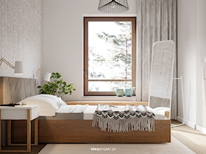 Nautikka - SCANDI - Mała szara sypialnia, styl skandynawski - zdjęcie od idea projekt