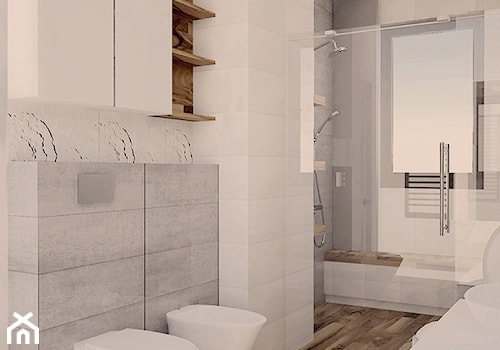 Koncepcja romantycznej łazienki - Średnia z dwoma umywalkami łazienka z oknem, styl glamour - zdjęcie od idea projekt