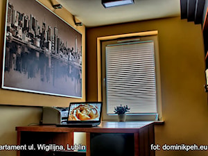 mieszkanie ul.Wigilijna Lublin - Małe żółte biuro, styl nowoczesny - zdjęcie od Auraprojekt