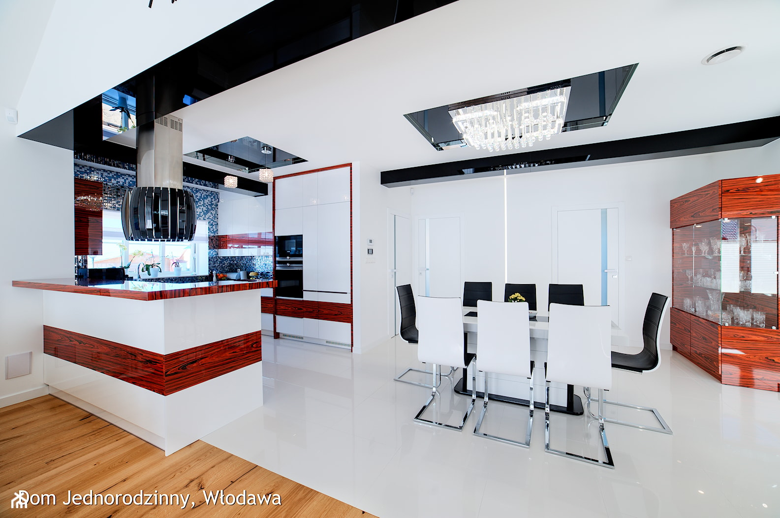 WŁODAWA House - Interior Photo Session - Średnia biała jadalnia w kuchni, styl nowoczesny - zdjęcie od Auraprojekt - Homebook