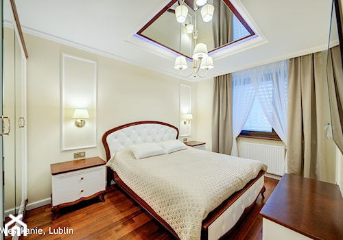 Lublin Flat I - INTERIOR PHOTO SESSION - Średnia beżowa sypialnia, styl tradycyjny - zdjęcie od Auraprojekt