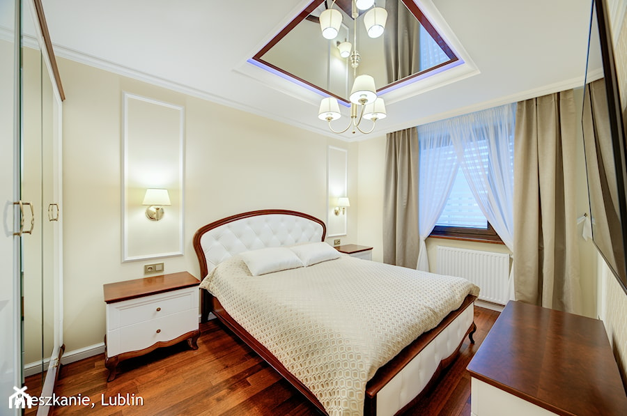 Lublin Flat I - INTERIOR PHOTO SESSION - Średnia beżowa sypialnia, styl tradycyjny - zdjęcie od Auraprojekt