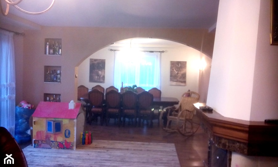 metamorfoza dom salon + jadalnia + przedpokój Wierzbica - Jadalnia - zdjęcie od Auraprojekt