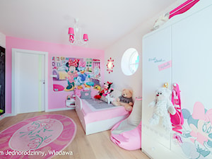 WŁODAWA House - Interior Photo Session - Średni różowy szary pokój dziecka dla dziecka dla dziewczynki, styl nowoczesny - zdjęcie od Auraprojekt