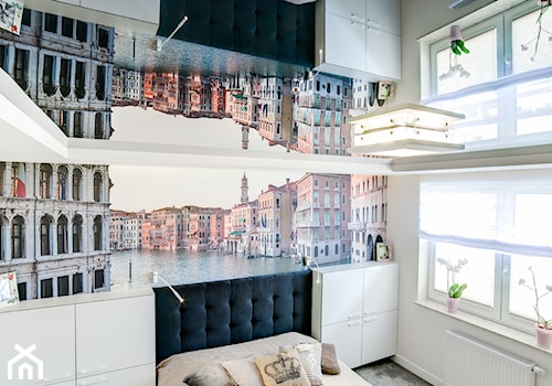 Dom jednorodzinny ul.Goplan Lublin - Średnia biała sypialnia, styl minimalistyczny - zdjęcie od Auraprojekt