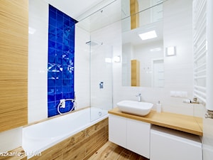 mieszkanie 60m2 ul.Kryształowa Lublin - Mała na poddaszu bez okna łazienka, styl minimalistyczny - zdjęcie od Auraprojekt
