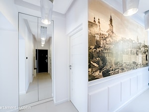 Metamorfozzzza apartament ul.Kowalska Lublin - Średni beżowy biały hol / przedpokój, styl minimalistyczny - zdjęcie od Auraprojekt