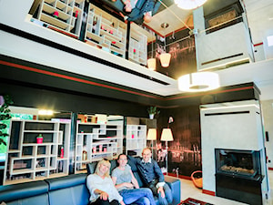 Dom jednorodzinny Głusko - Salon, styl nowoczesny - zdjęcie od Auraprojekt