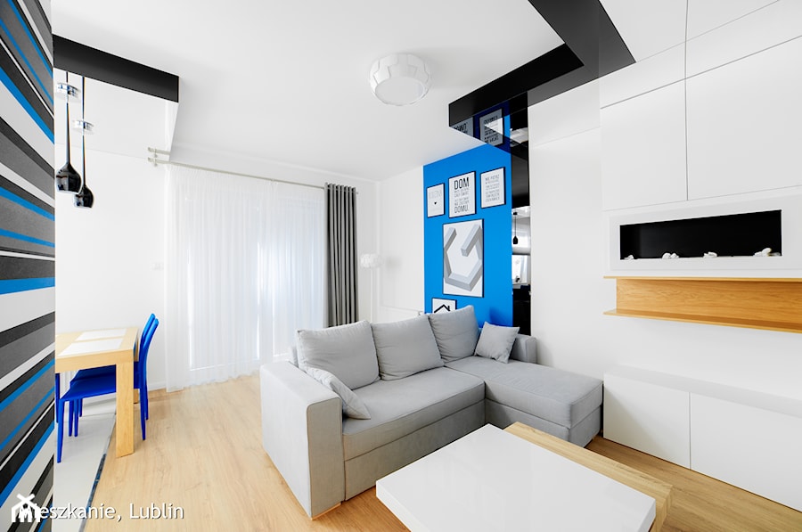 mieszkanie 60m2 ul.Kryształowa Lublin - Salon, styl minimalistyczny - zdjęcie od Auraprojekt