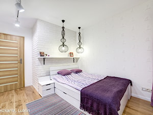 mieszkanie na Felinie Lublin - Średnia biała sypialnia, styl nowoczesny - zdjęcie od Auraprojekt