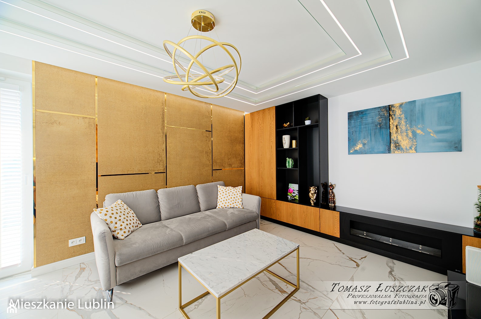 LUBLIN FLAT II - INTERIOR PHOTO SESSION - Salon, styl nowoczesny - zdjęcie od Auraprojekt - Homebook