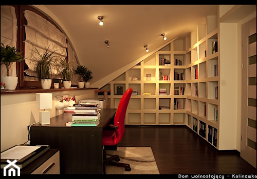 Dom jednorodzinny Kalinówka - Średnie białe biuro, styl minimalistyczny - zdjęcie od Auraprojekt