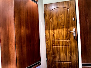 mieszkanie ul.Wigilijna Lublin - Średni biały brązowy hol / przedpokój, styl nowoczesny - zdjęcie od Auraprojekt