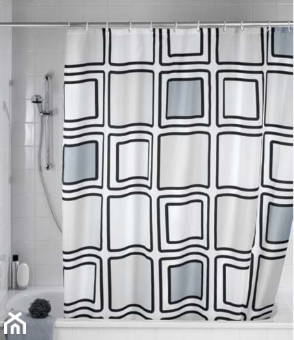 Zasłona prysznicowa Mono, tekstylna, 180x200 cm - zdjęcie od EMAKO.pl - Homebook