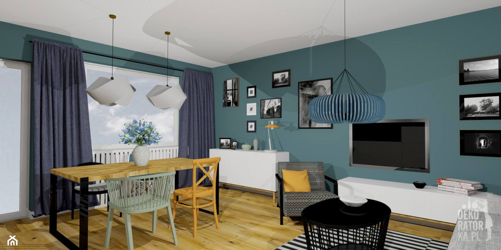 POZNAŃ | Mieszkanie prywatne | Koncepcja - Salon, styl nowoczesny - zdjęcie od dekoratorka.pl - Homebook