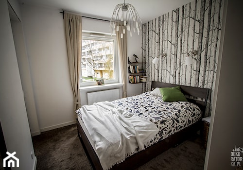 POZNAŃ | Wierzbowa dziupelka | Realizacja - Mała biała sypialnia, styl tradycyjny - zdjęcie od dekoratorka.pl