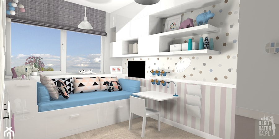 POZNAŃ | Mieszkanie 2+1 - Pokój dziecka, styl nowoczesny - zdjęcie od dekoratorka.pl