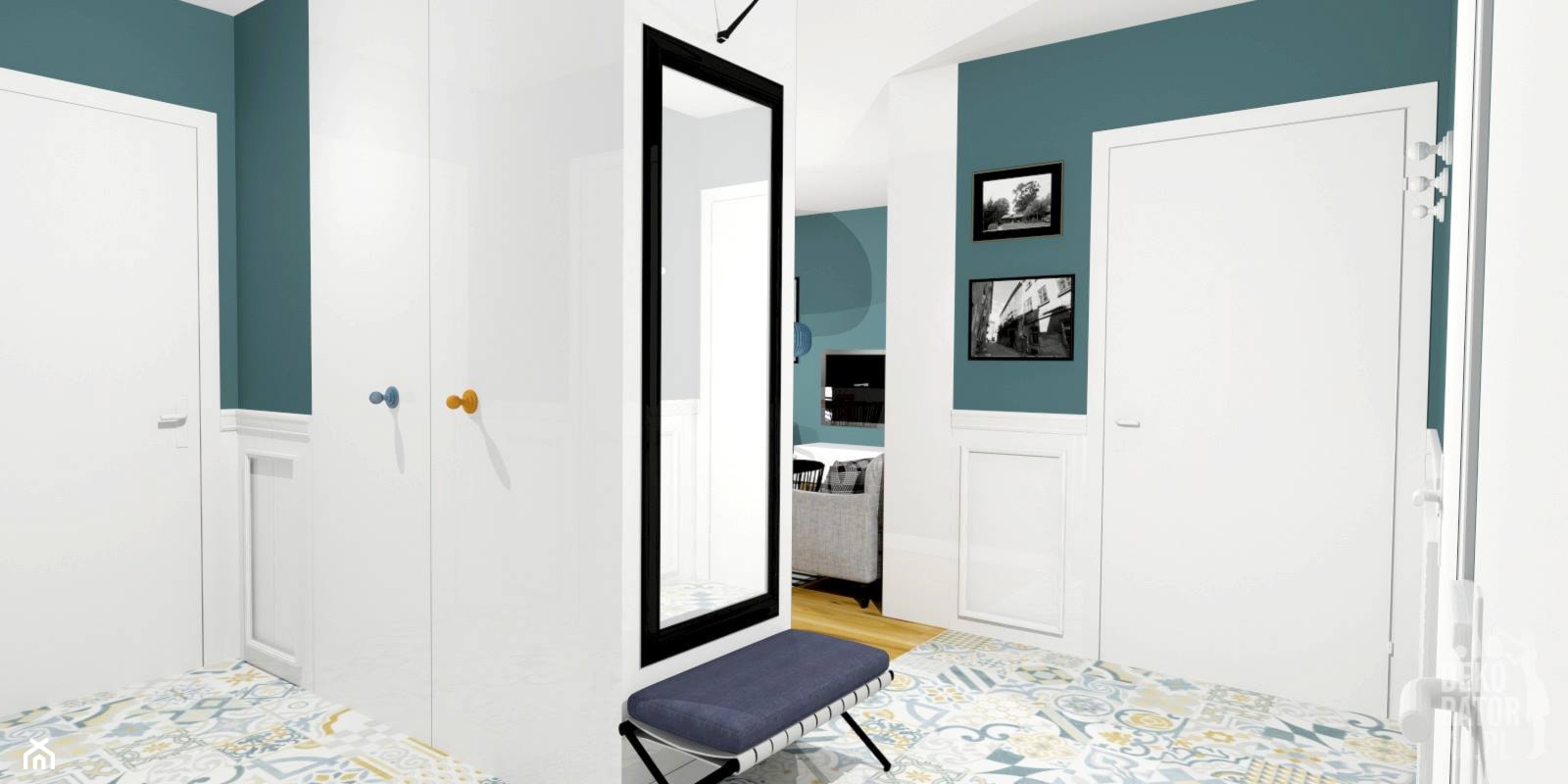 POZNAŃ | Mieszkanie prywatne | Koncepcja - Hol / przedpokój, styl nowoczesny - zdjęcie od dekoratorka.pl - Homebook