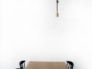 SWARZĘDZ | Salon i kuchnia - Mała biała jadalnia jako osobne pomieszczenie, styl nowoczesny - zdjęcie od dekoratorka.pl
