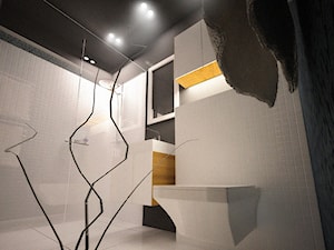 "Ponadczasoprzestrzenność tapety" - Łazienka, styl nowoczesny - zdjęcie od 3ESDESIGN