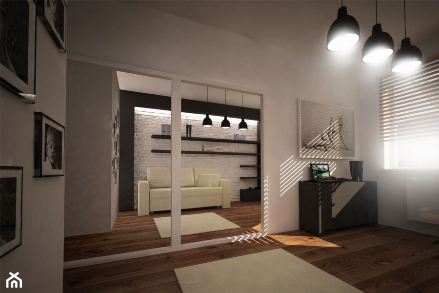 Nowoczesny apartament dla dwojga. - Biuro, styl nowoczesny - zdjęcie od 3ESDESIGN - Homebook