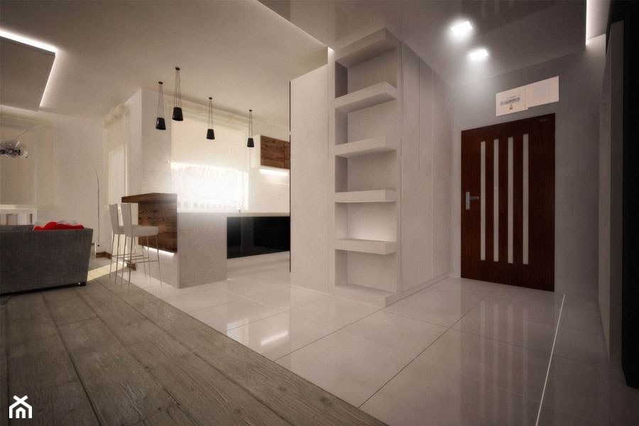 Nowoczesny apartament dla dwojga. - Hol / przedpokój, styl nowoczesny - zdjęcie od 3ESDESIGN - Homebook