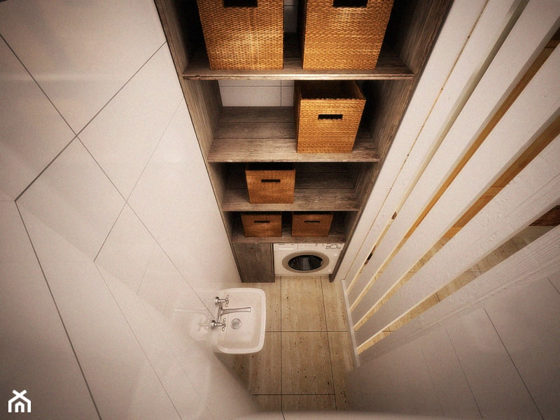Łazienka - Mała bez okna z pralką / suszarką łazienka, styl tradycyjny - zdjęcie od 3ESDESIGN