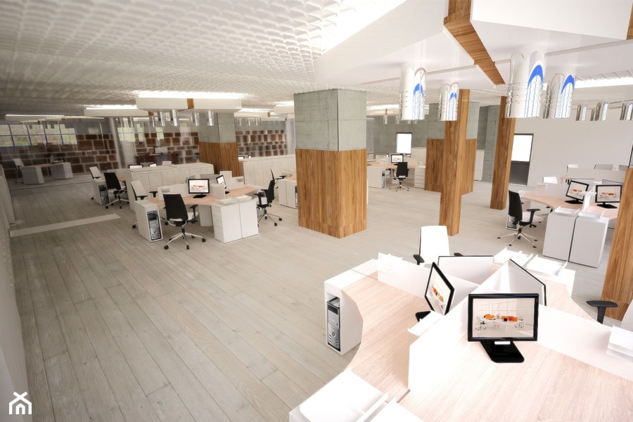 Pomieszczenia biurowe_aranżacja - Wnętrza publiczne, styl nowoczesny - zdjęcie od 3ESDESIGN