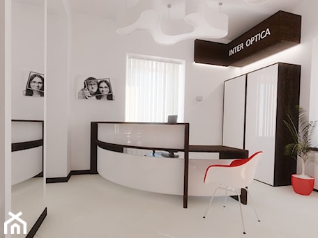 Aranżacje wnętrz - Biuro: Salon optyczny_Nowy Sącz - Biuro, styl nowoczesny - 3ESDESIGN. Przeglądaj, dodawaj i zapisuj najlepsze zdjęcia, pomysły i inspiracje designerskie. W bazie mamy już prawie milion fotografii!