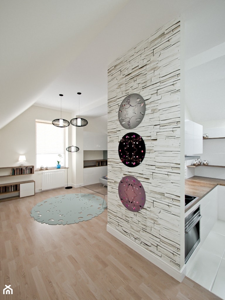 Projekt aranżacji wnętrz_ mieszkanie - Salon, styl skandynawski - zdjęcie od 3ESDESIGN