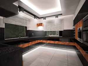 Projekt aranżacji wnętrz_dom Nowy Sącz - Kuchnia, styl nowoczesny - zdjęcie od 3ESDESIGN