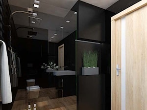 Aranżacja łazienki ciemne szkło - Rzeszów - zdjęcie od 3ESDESIGN