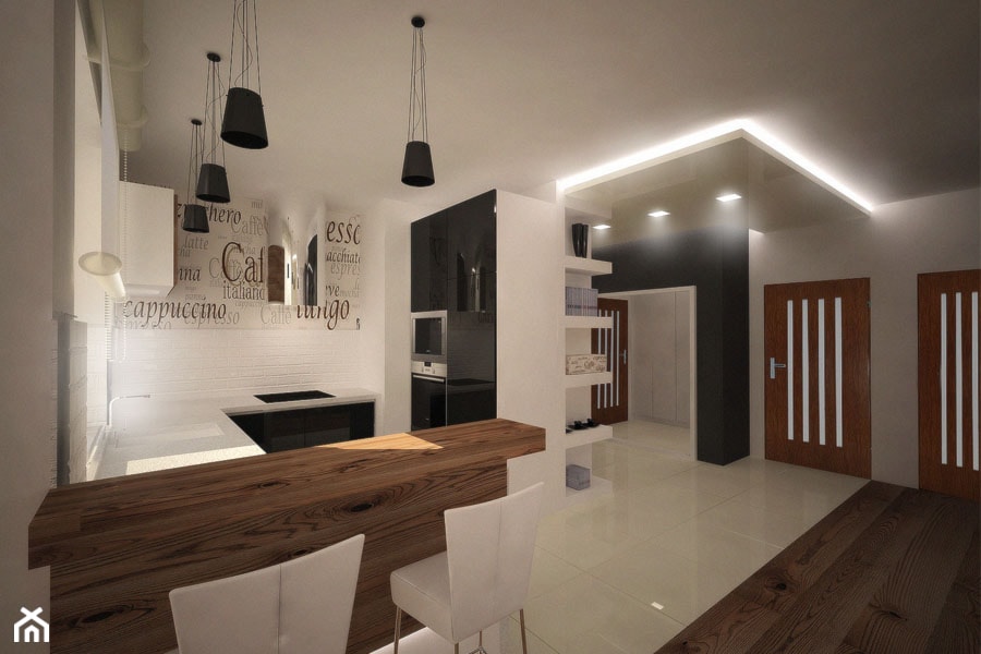 Nowoczesny apartament dla dwojga. - Kuchnia, styl nowoczesny - zdjęcie od 3ESDESIGN - Homebook