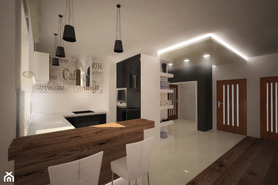 Nowoczesny apartament dla dwojga. - Kuchnia, styl nowoczesny - zdjęcie od 3ESDESIGN