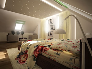 Projekt wnętrz domu jednorodzinnego - Sypialnia, styl nowoczesny - zdjęcie od 3ESDESIGN